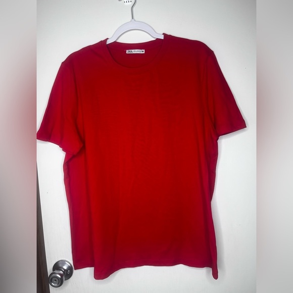 Zara Bold Red Short Sleeve Tee - Picture 1 of 4